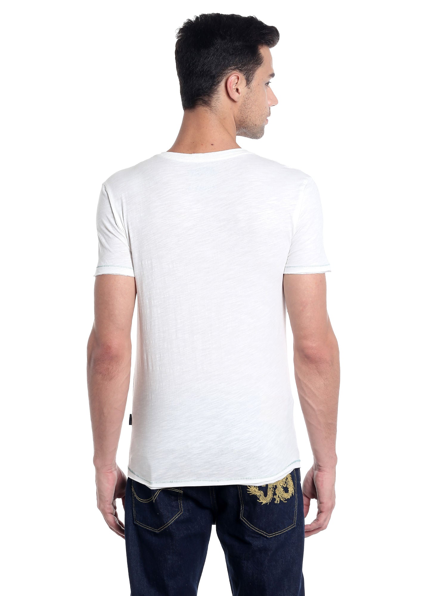 Pirates Of The Caribbean Jack Sparrow Print White T-Shirt