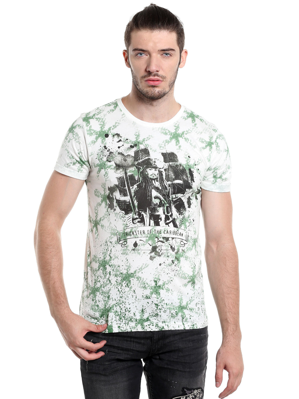 Pirates Of The Caribbean White All Over Print T-Shirt - S
