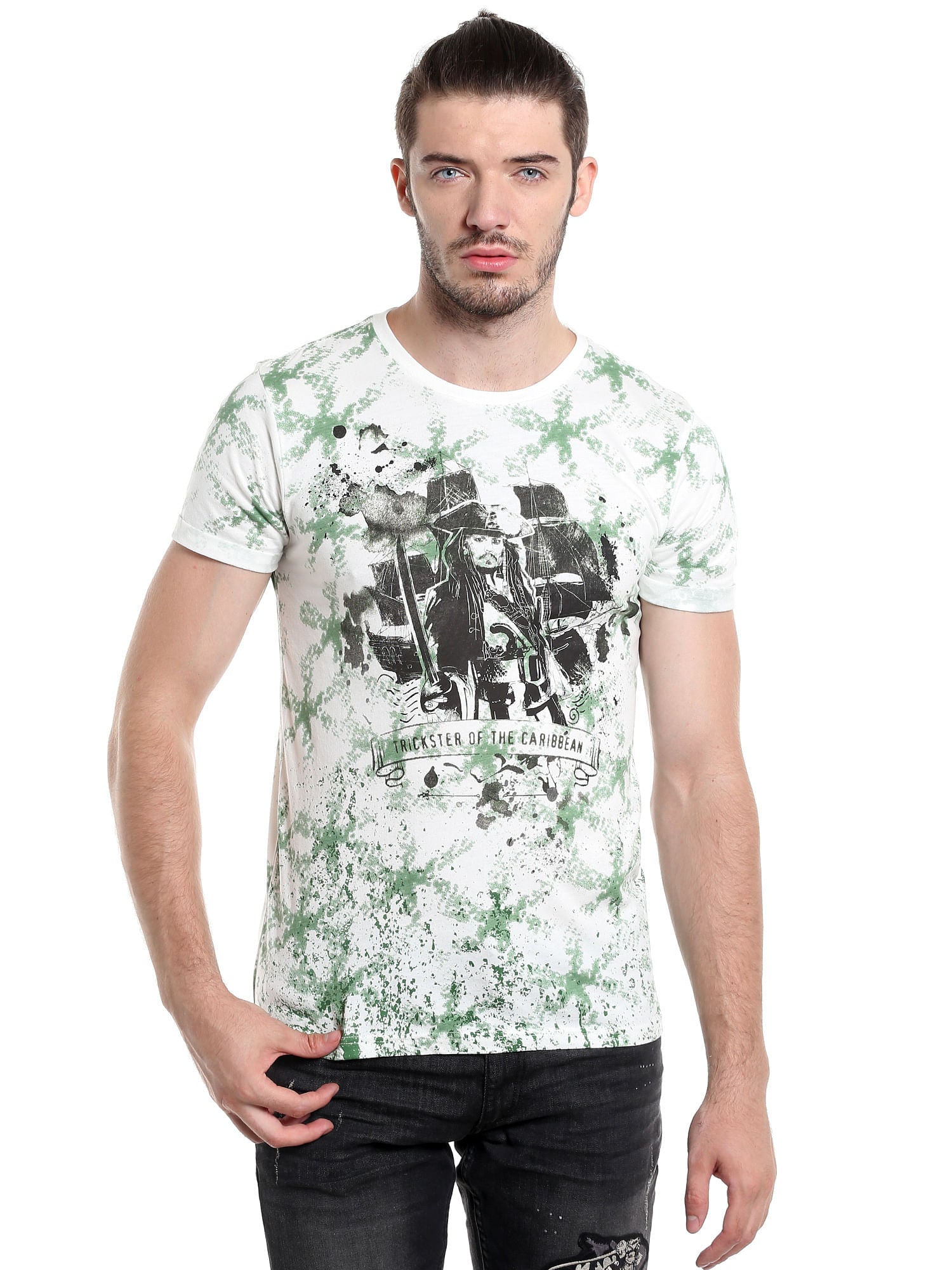 Pirates Of The Caribbean White All Over Print T-Shirt