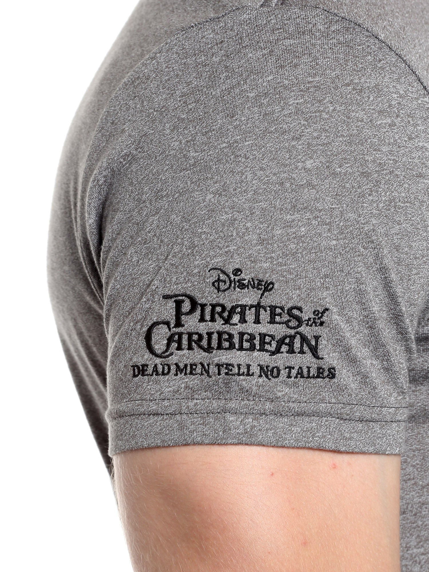 Pirates Of The Caribbean Slogan Print Grey T-Shirt