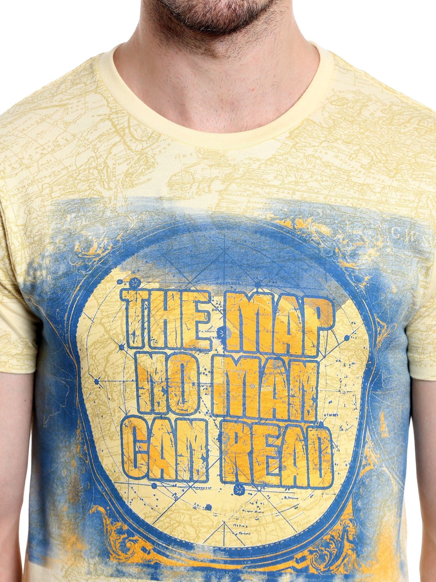 Pirates Of The Caribbean Graphic Print Yellow T-Shirt