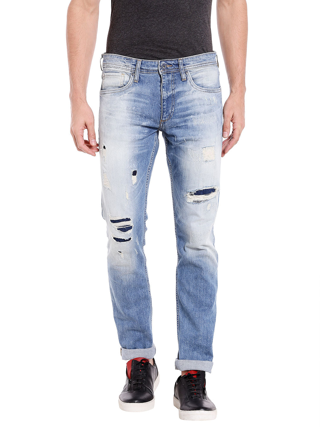 Blue Ripped Slim Fit Jeans - 28/32