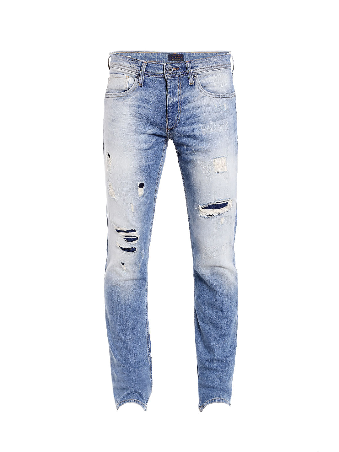 Blue Ripped Slim Fit Jeans