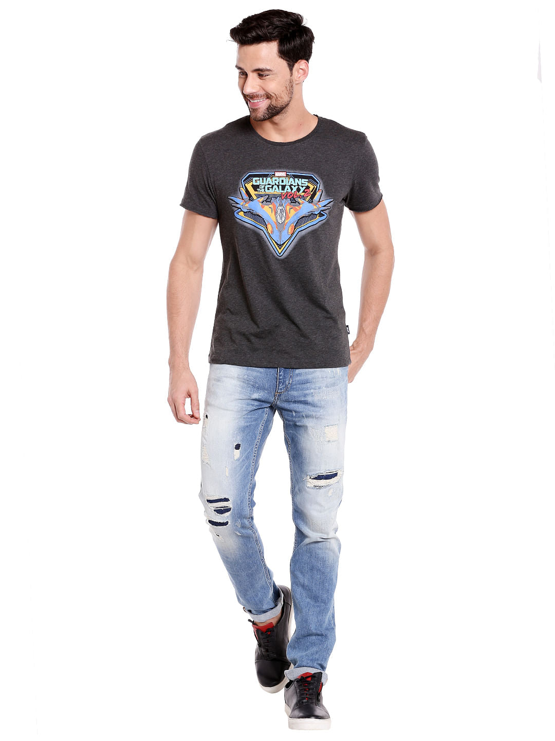 Blue Ripped Slim Fit Jeans