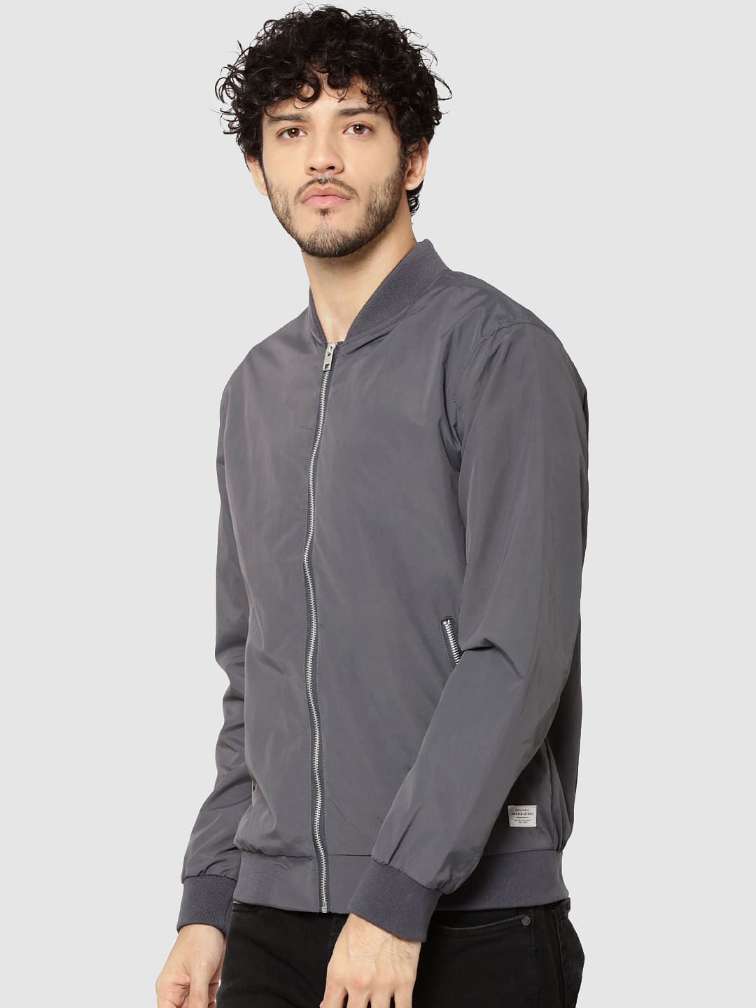 Grey Bomber Jacket