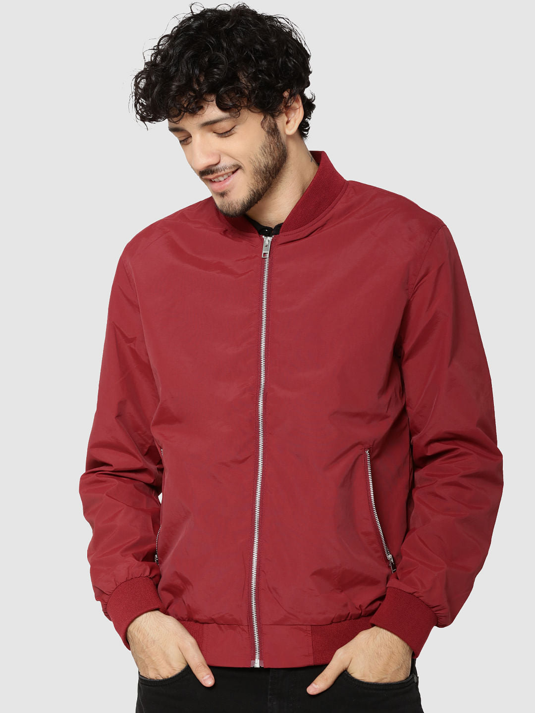 Red Bomber Jacket