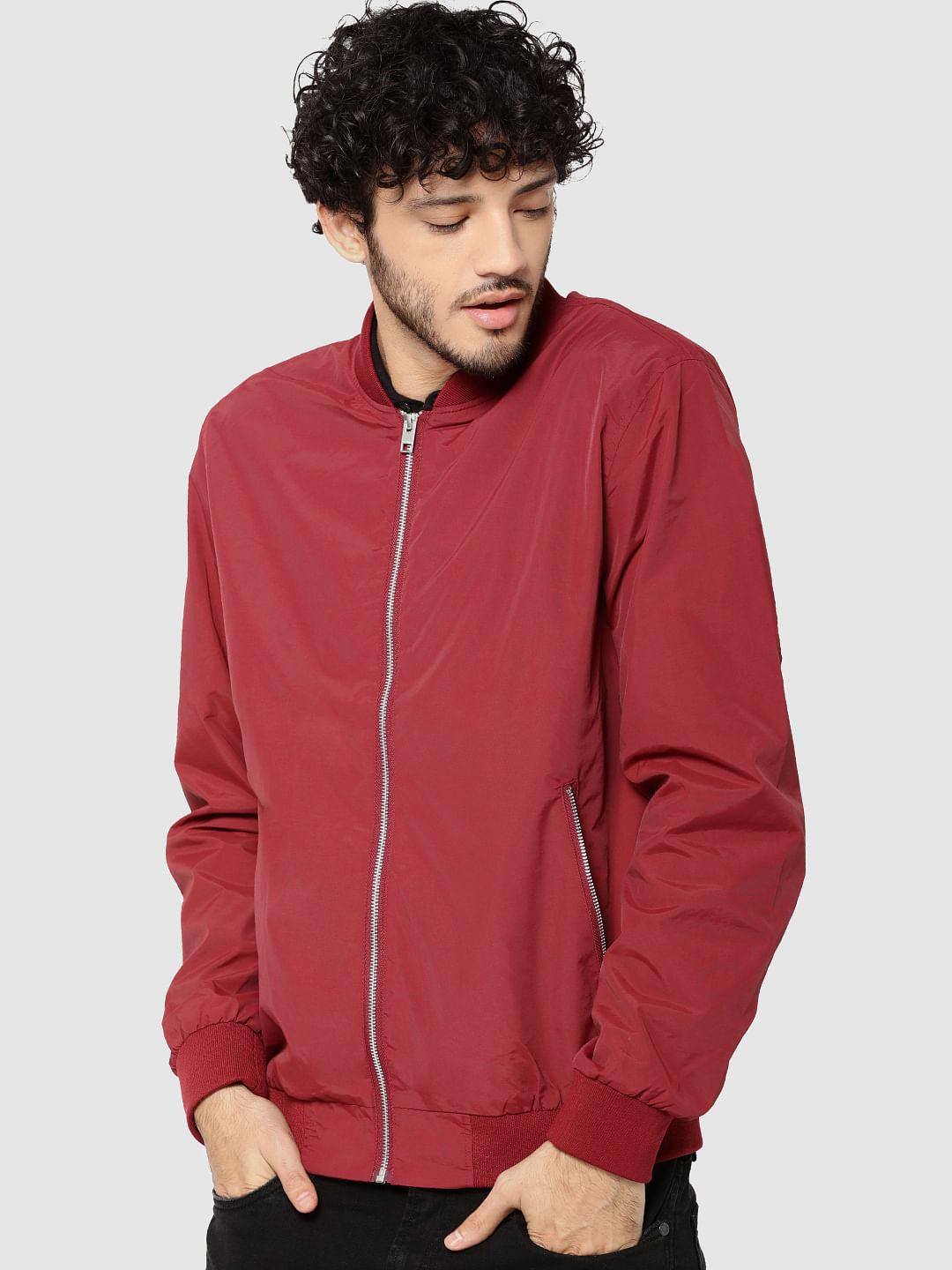 Red Bomber Jacket - S