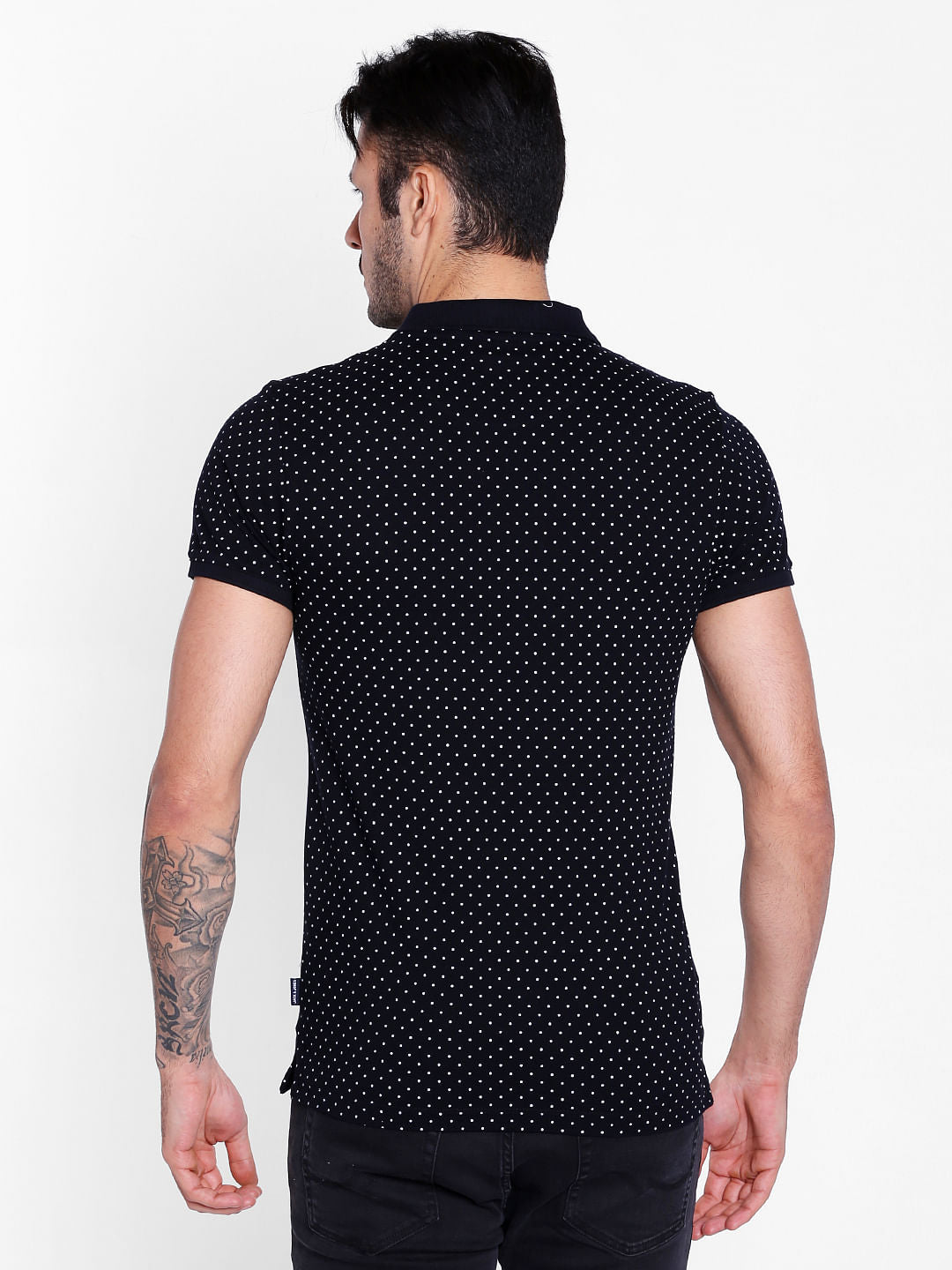 Blue Polka Dot Polo T-Shirt