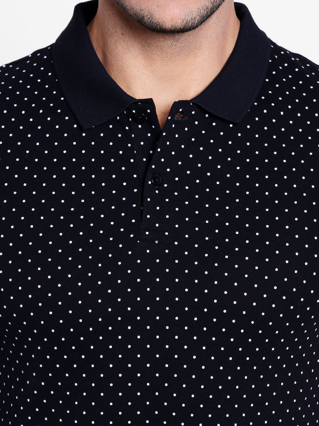 Blue Polka Dot Polo T-Shirt