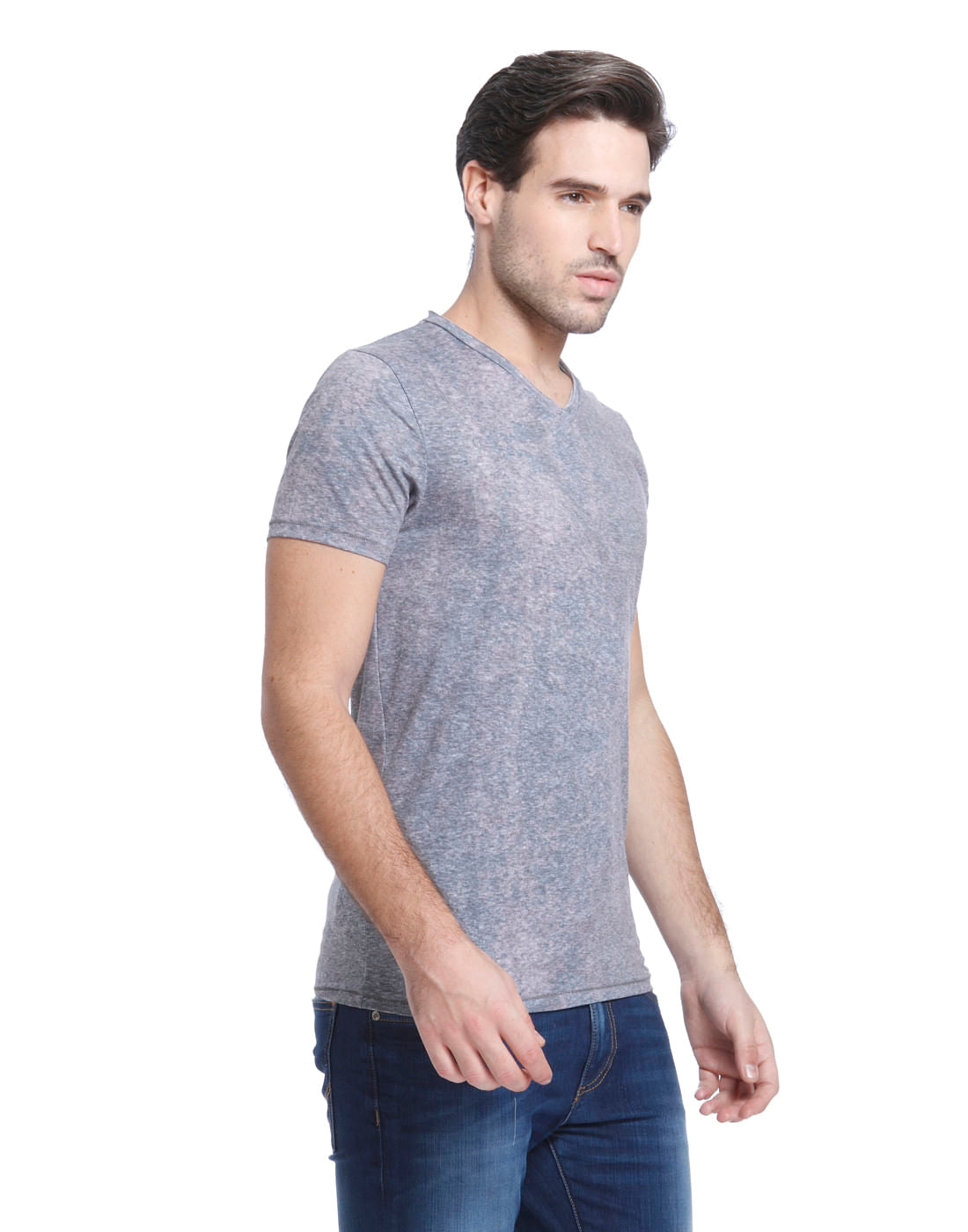 Grey V-Neck T-Shirt