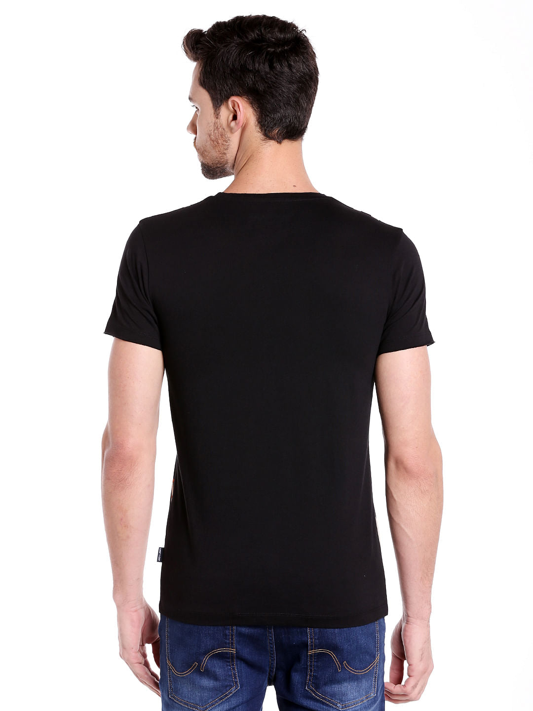 X Guardians Of The Galaxy Rocket Raccoon Print Black Crew Neck T-Shirt