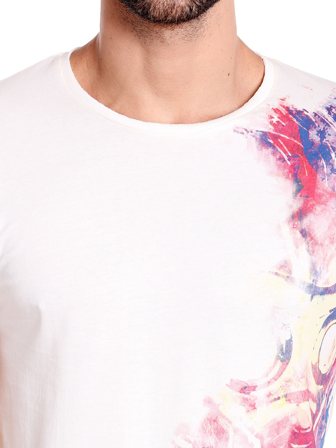 X Guardians Of The Galaxy Graphic Print White Crew Neck T-Shirt