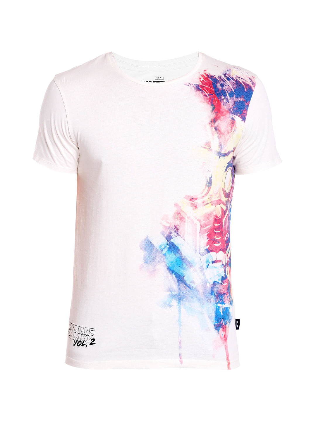 X Guardians Of The Galaxy Graphic Print White Crew Neck T-Shirt