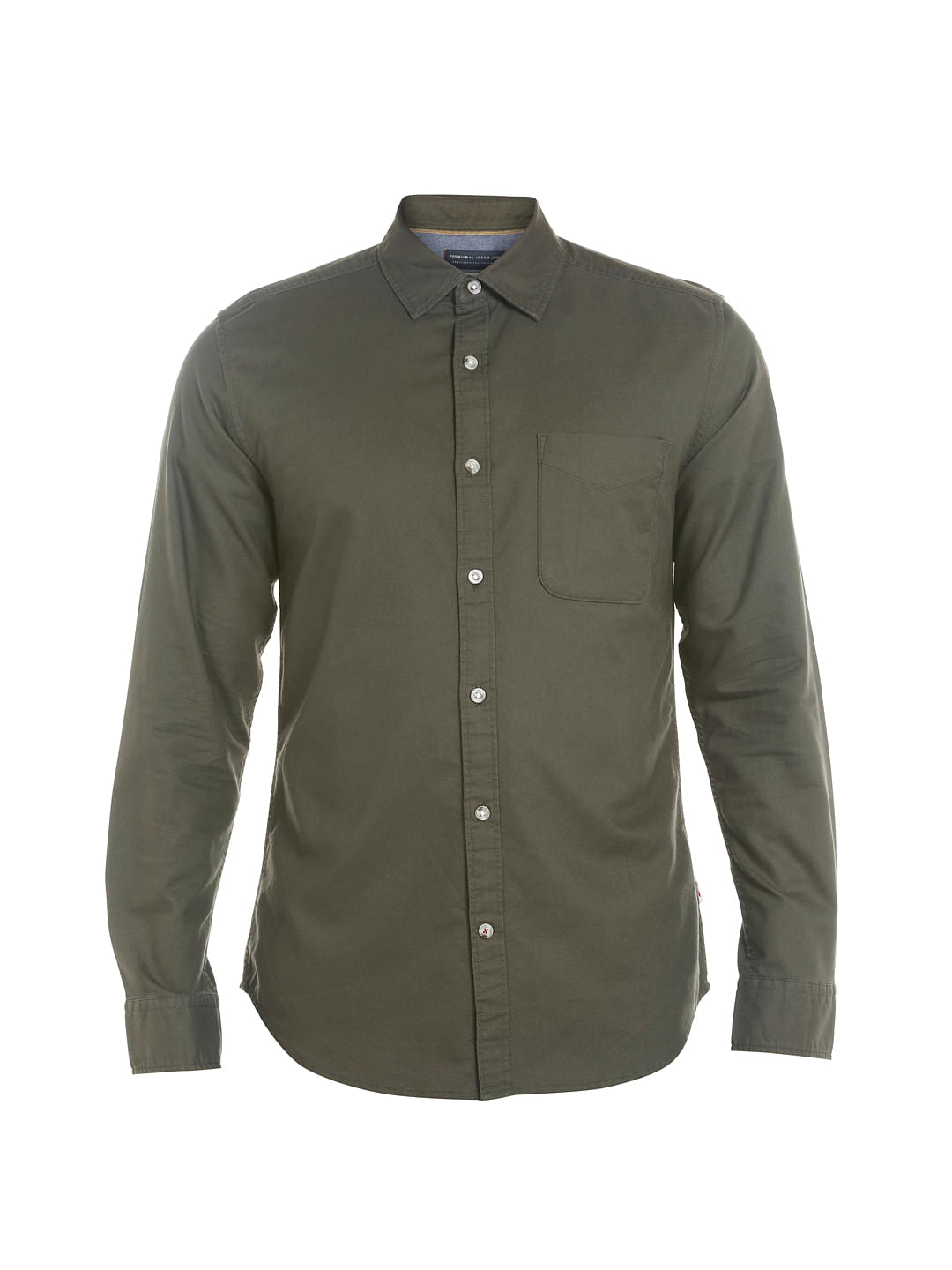 Olive Green Slim Fit Shirt