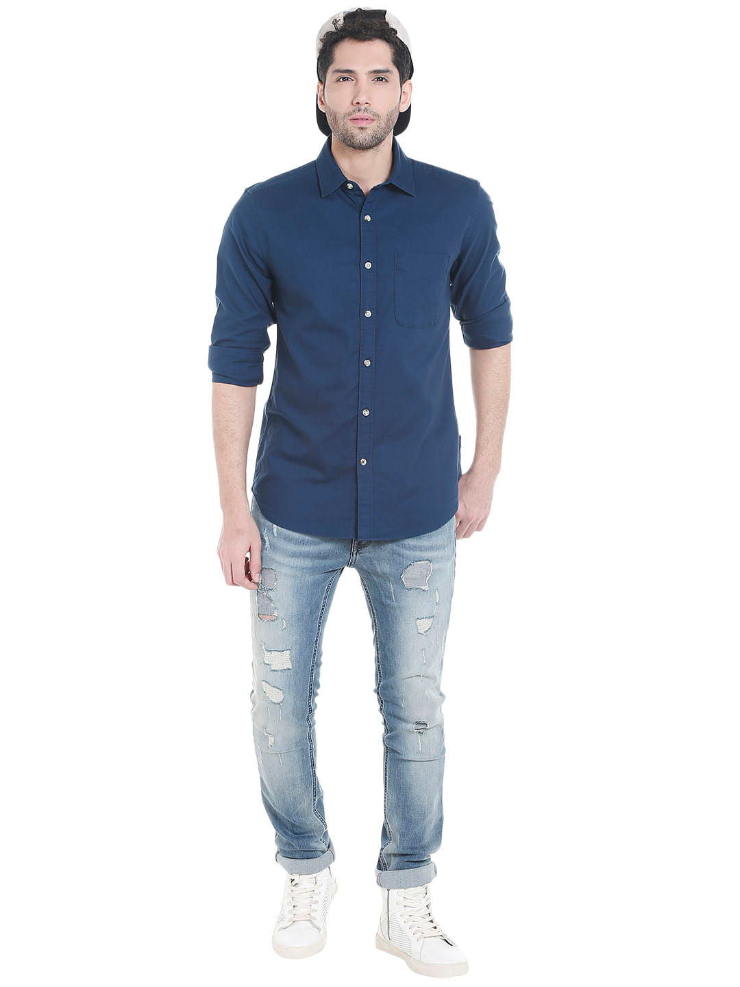 Dark Blue Slim Fit Shirt