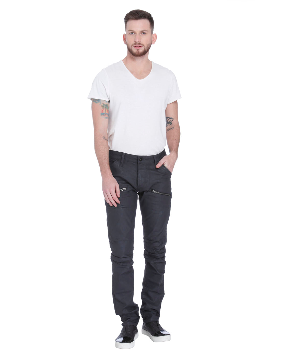 Black Low Rise Slim Fit Jeans