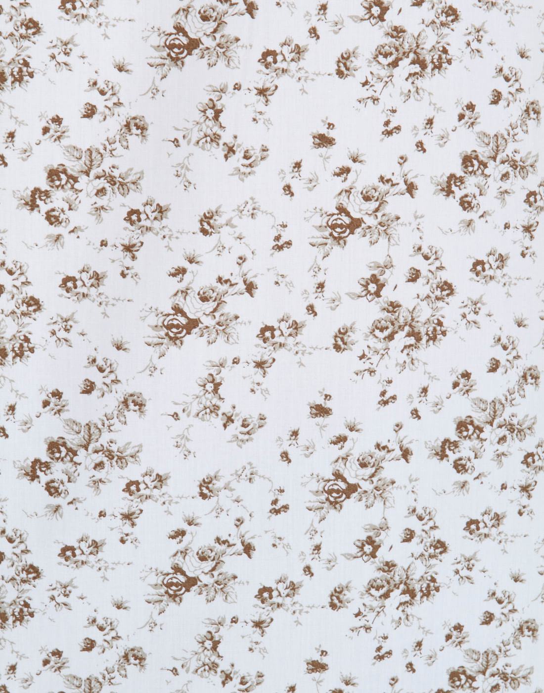 White Floral Print Slim Fit Shirt