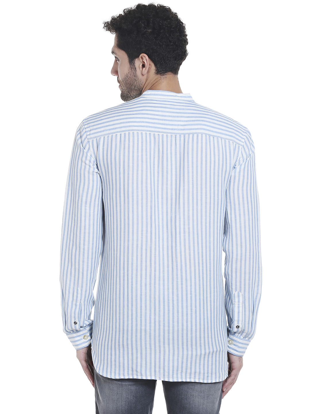 White Striped Linen Shirt