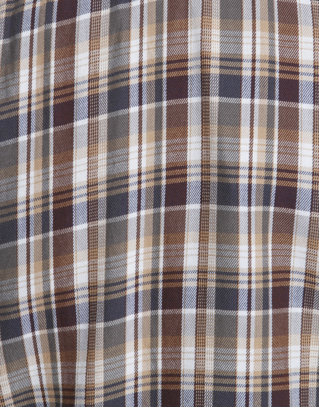 Brown Check Slim Fit Shirt