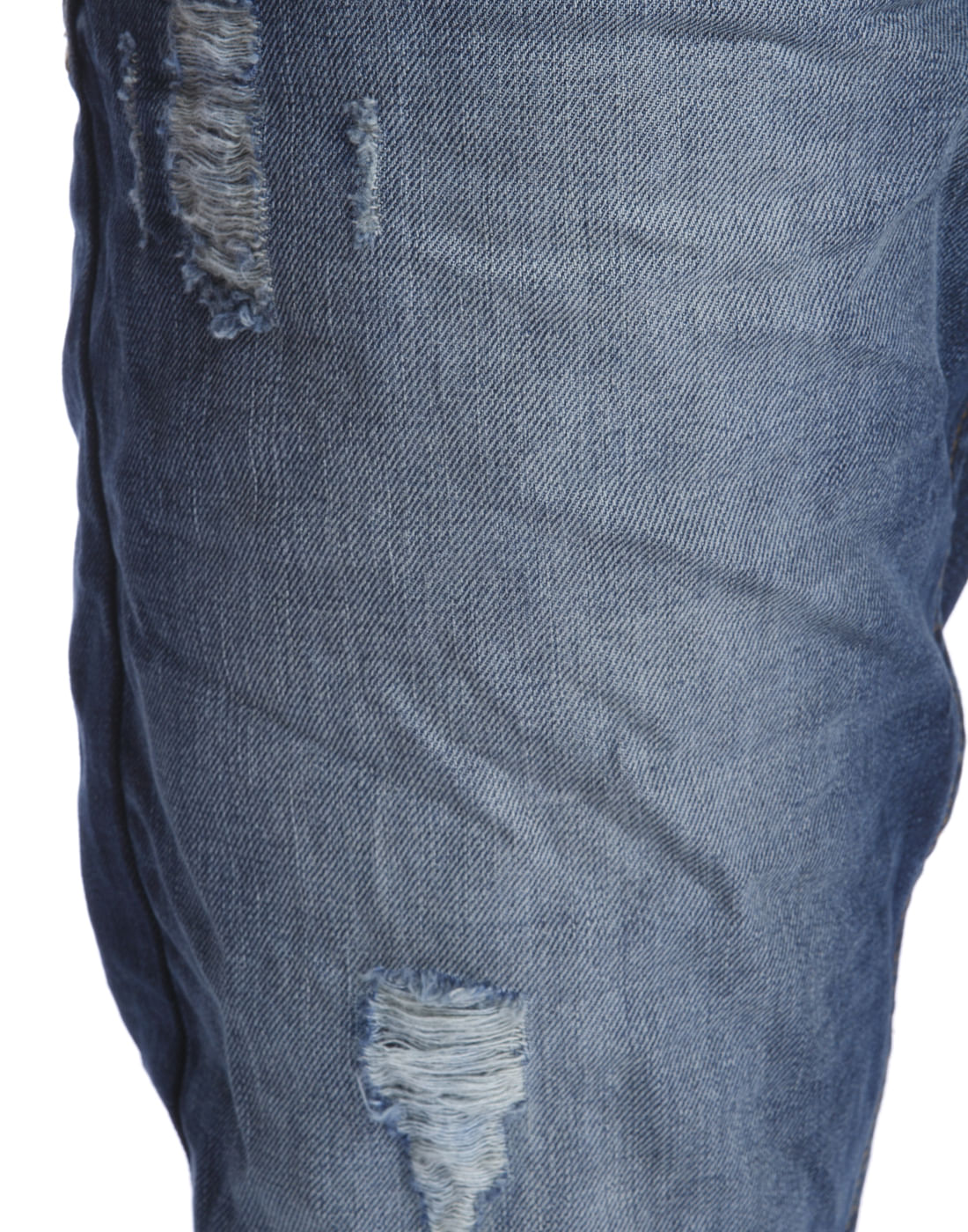 Blue Anti- Fit Distressed Jeans