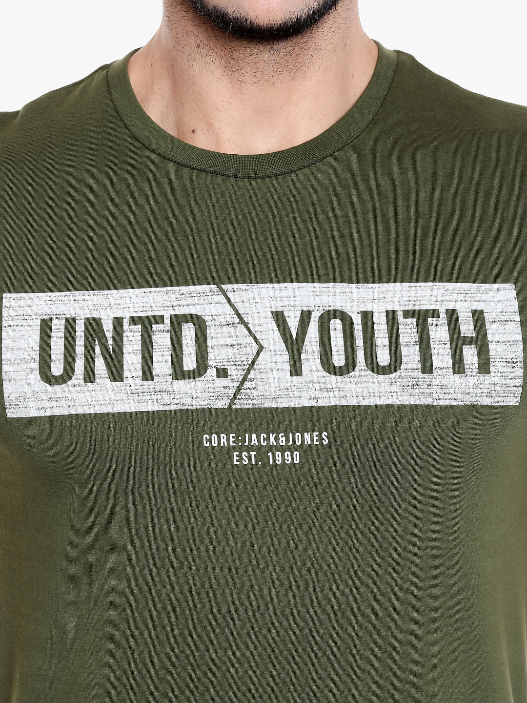 Green Graphic Print Crew Neck T-Shirt