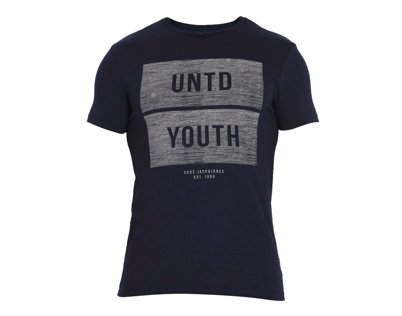 Dark Blue Graphic Print Crew Neck T-Shirt