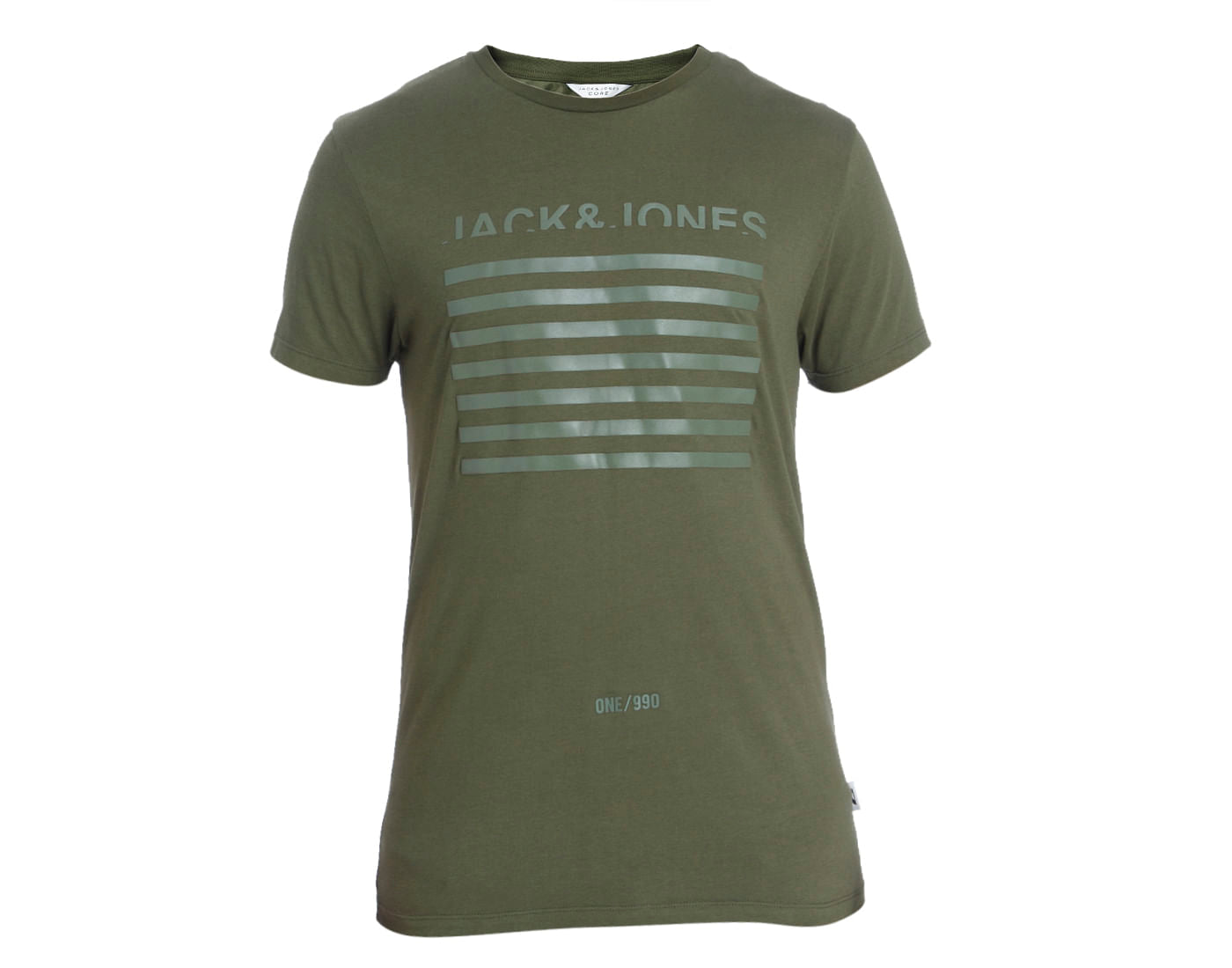 Green Logo Print Crew Neck T-Shirt