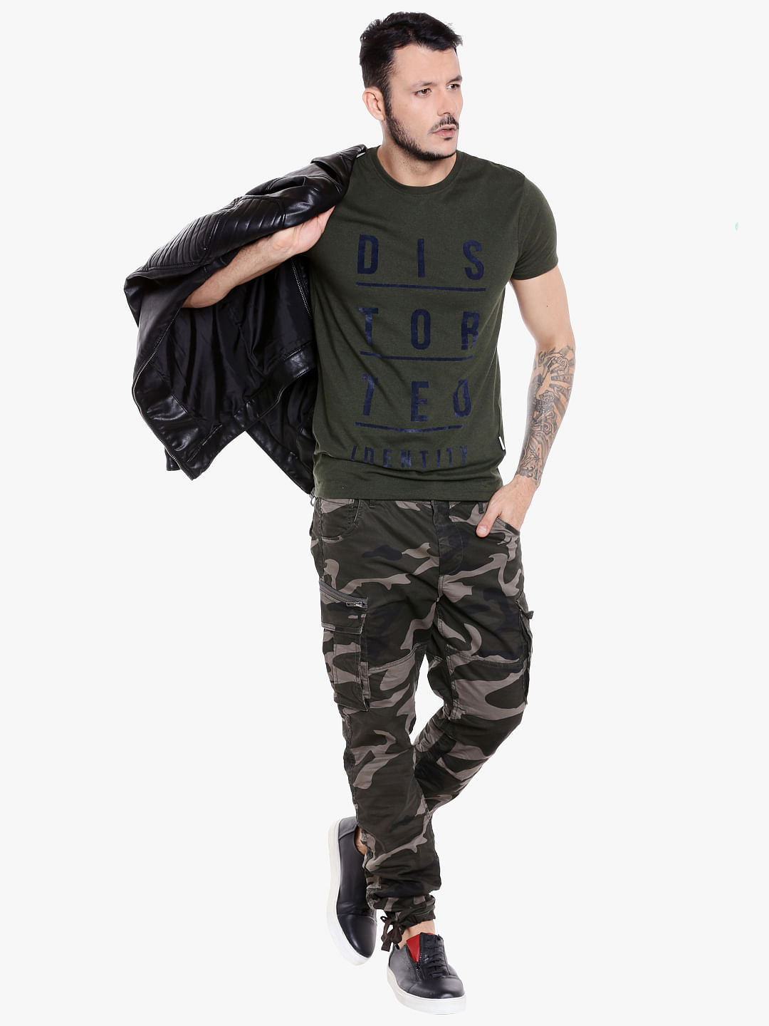Green Slogan Print Crew Neck T-Shirt