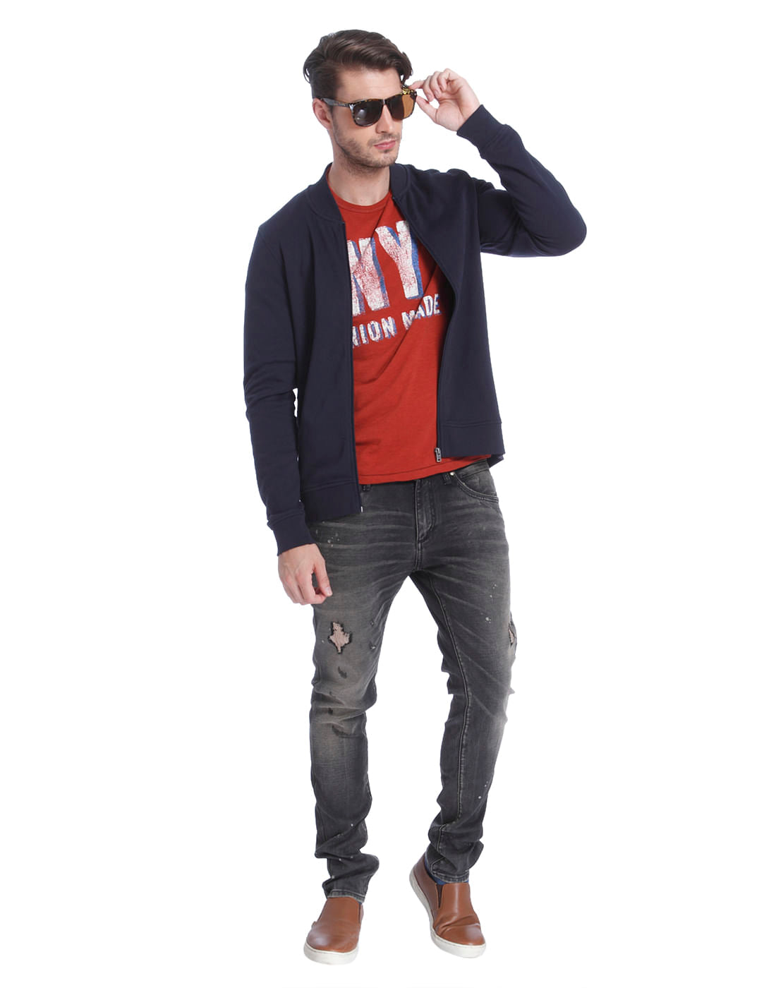 Red Graphic Print Crew Neck T-Shirt