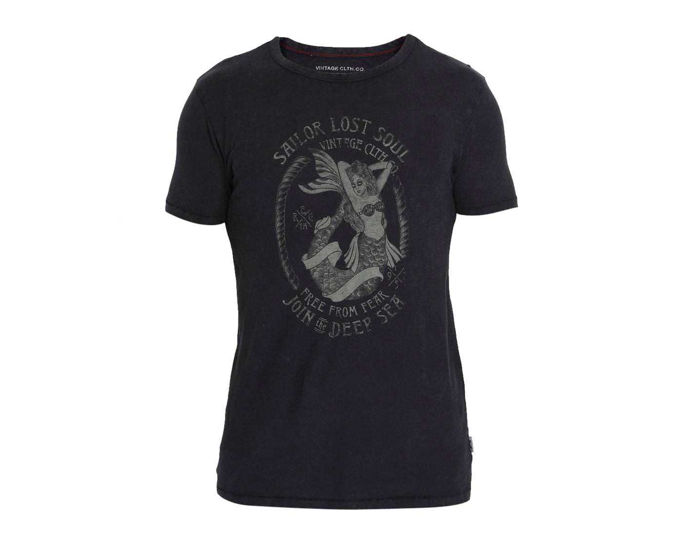 Black Graphic Print Crew Neck T-Shirt