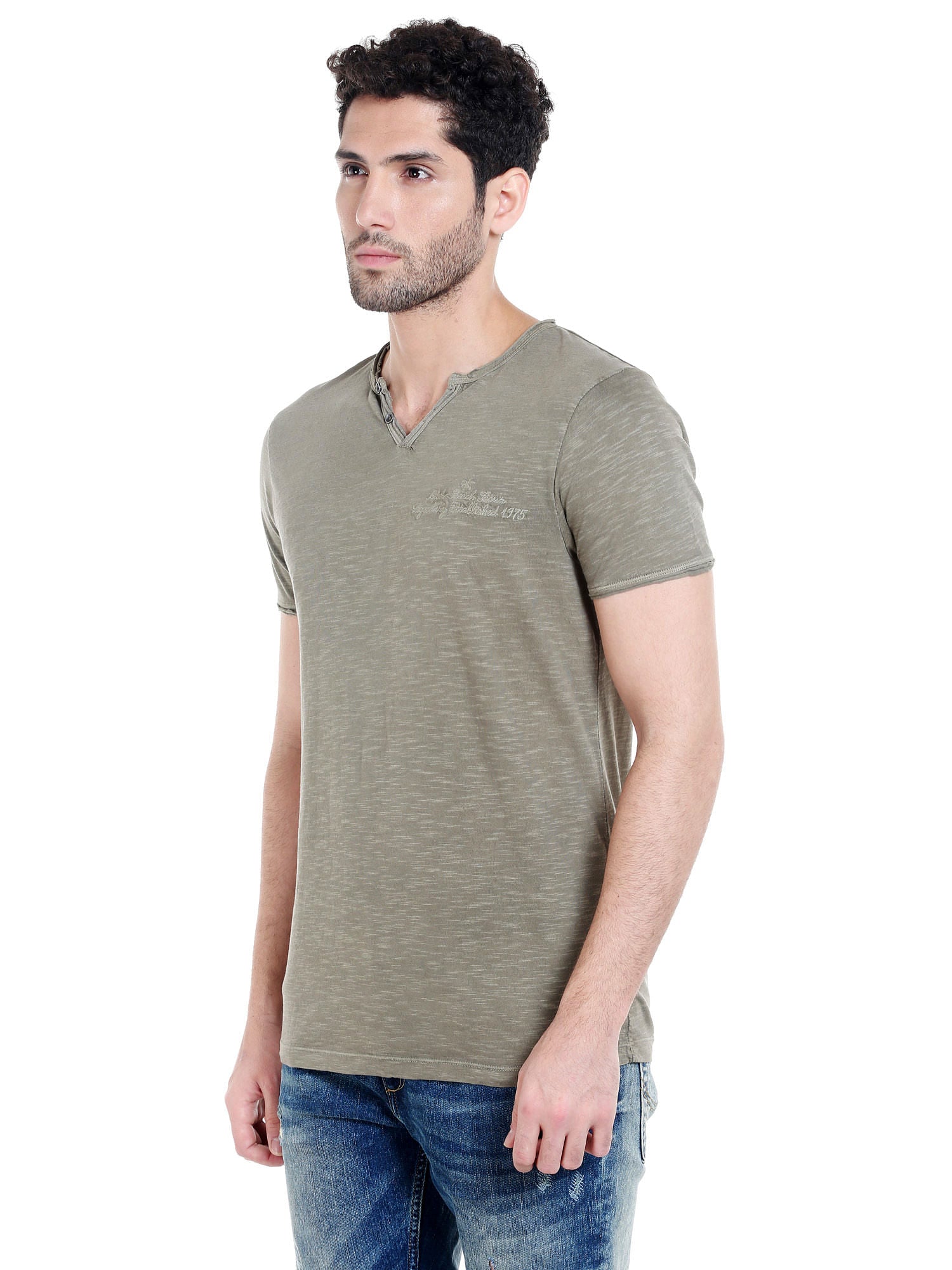 Green V-Neck T-Shirt