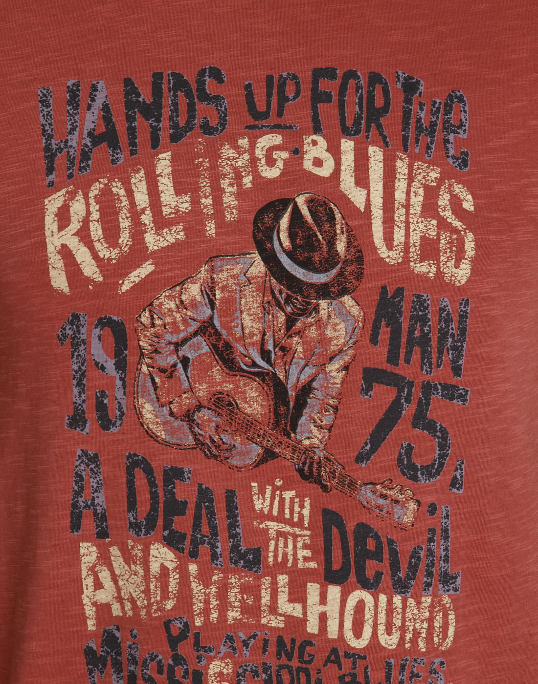 Red Graphic Print Crew Neck T-Shirt