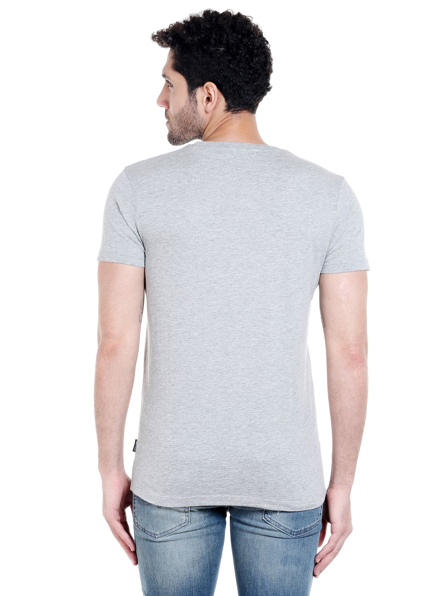 Light Grey Graphic Print Crew Neck T-Shirt