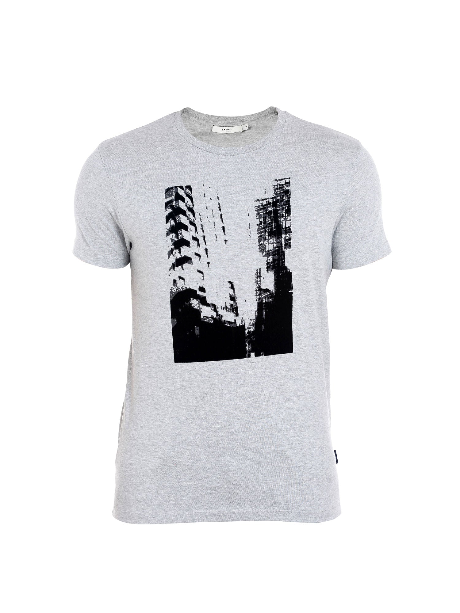 Light Grey Graphic Print Crew Neck T-Shirt