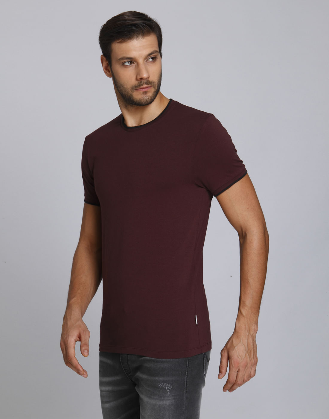 Maroon Crew Neck T-Shirt