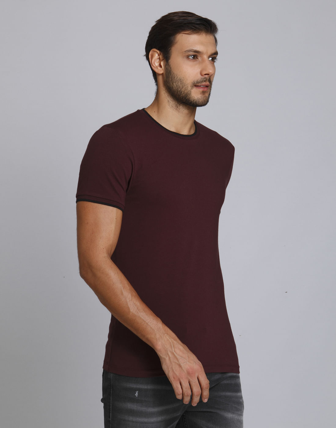 Maroon Crew Neck T-Shirt