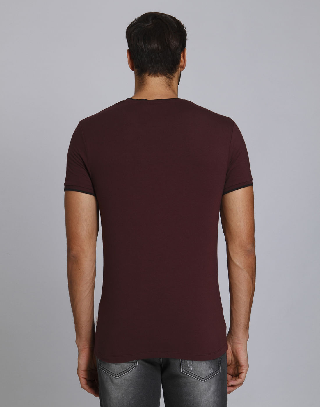 Maroon Crew Neck T-Shirt