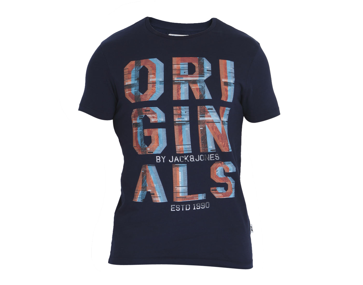 Dark Blue Graphic Print Crew Neck T-Shirt