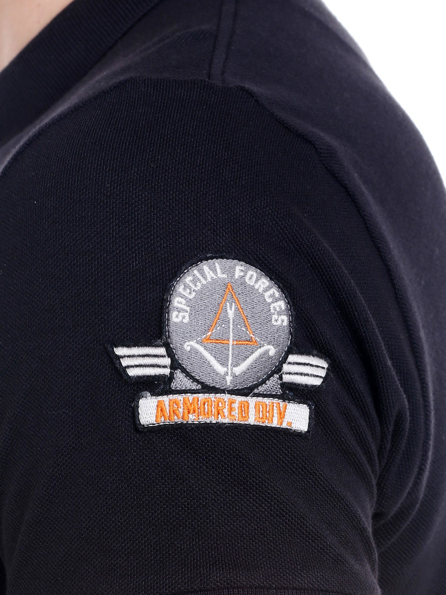 Black Badge Detail Polo T-Shirt