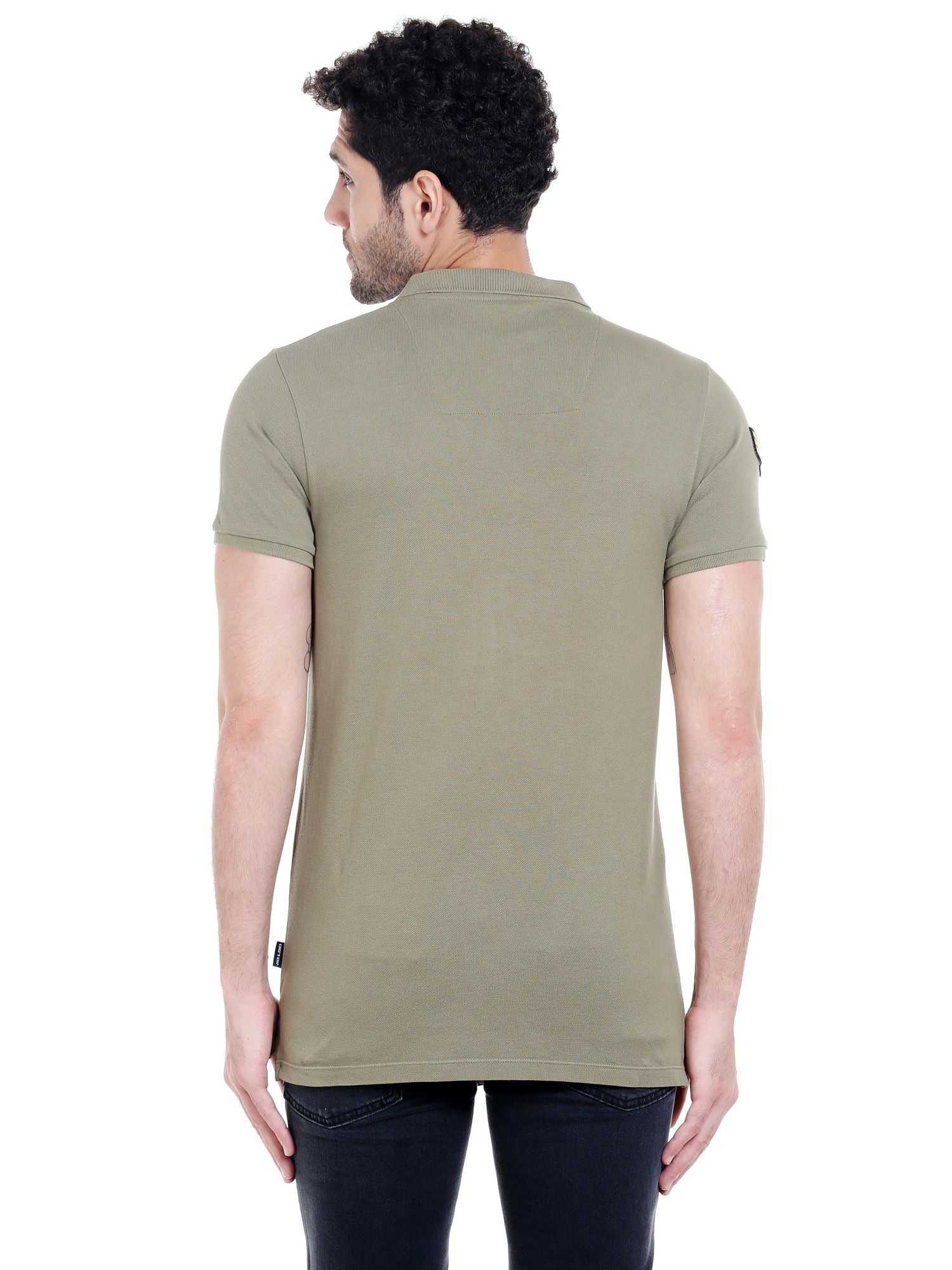 Green Badge Detail Polo T-Shirt