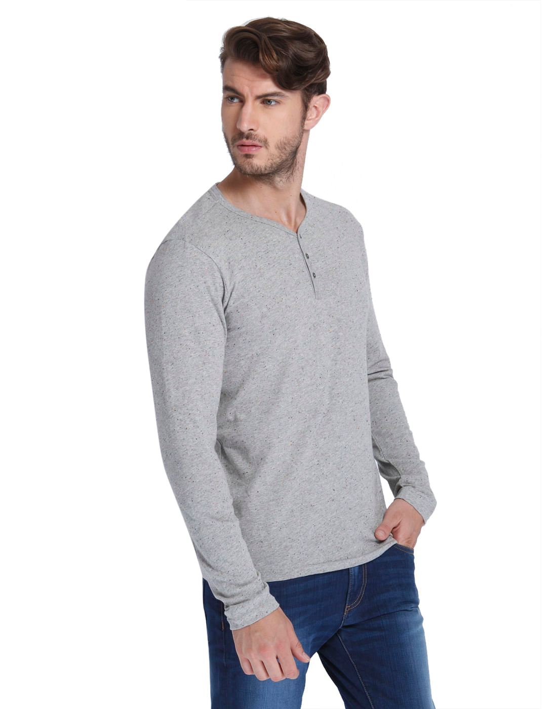 Grey Henley T-Shirt