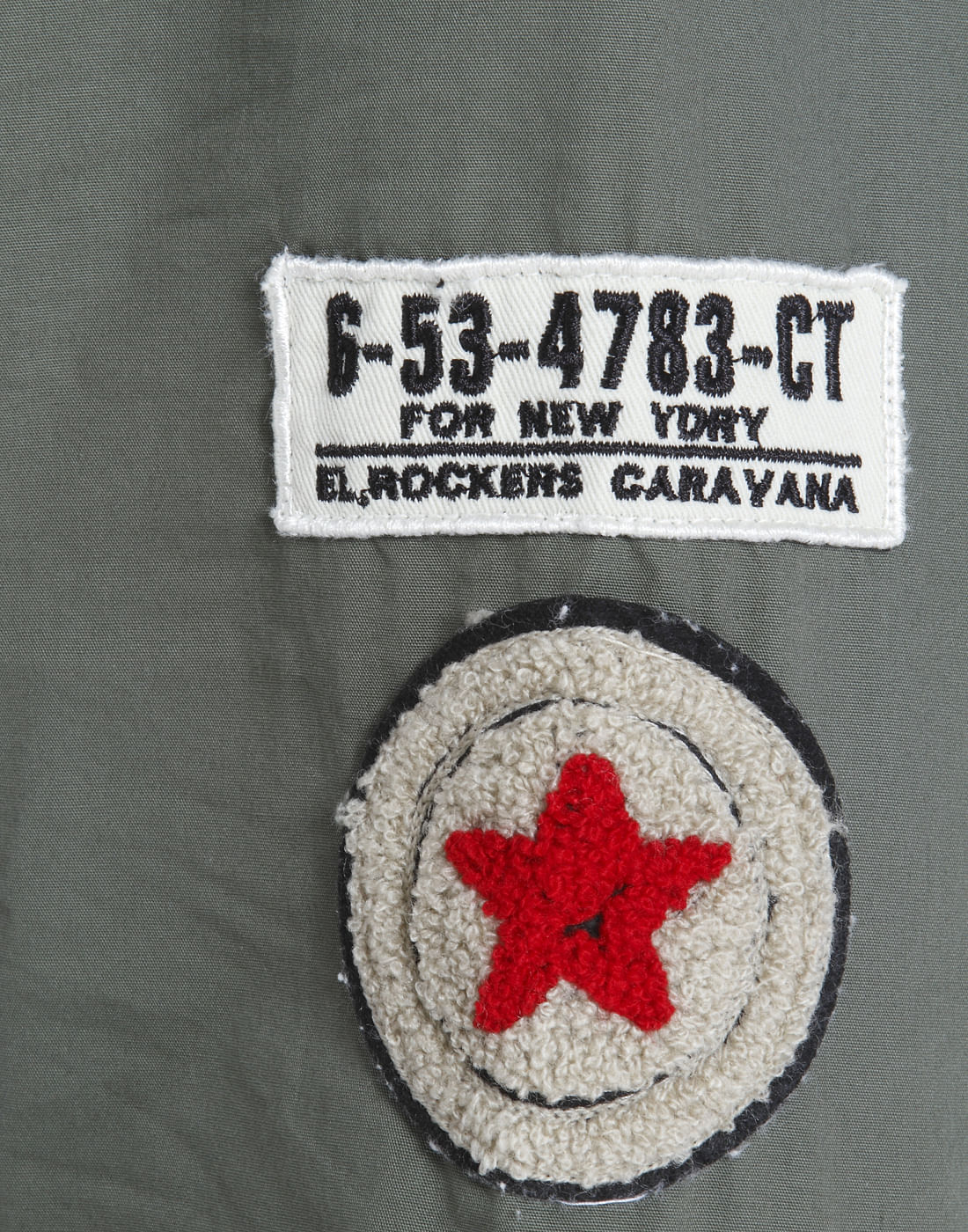 Military Green Badge Detail Shirt