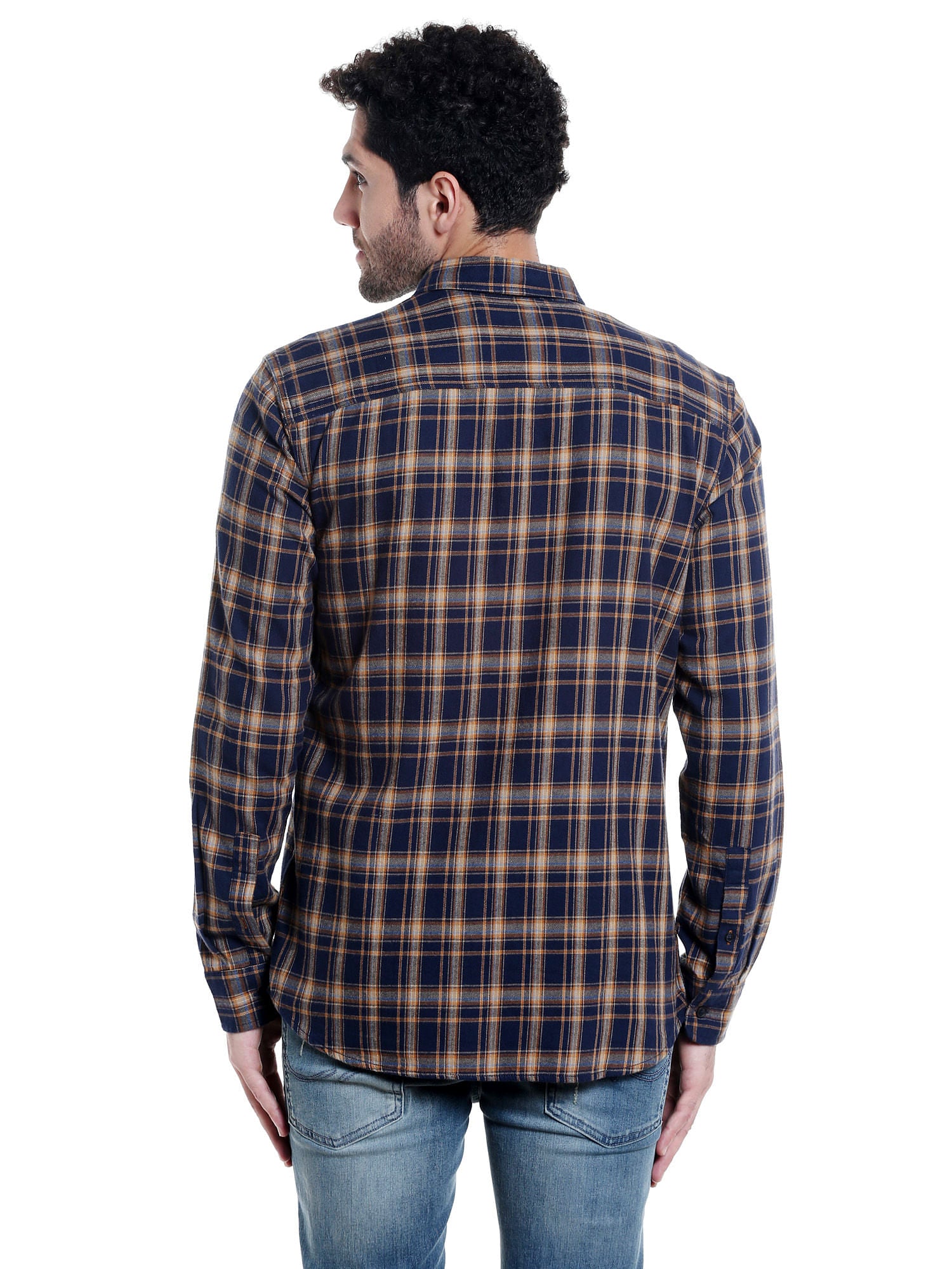 Blue Check Slim Fit Shirt