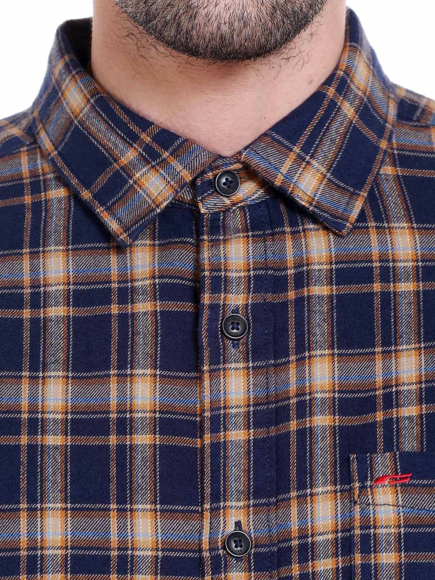 Blue Check Slim Fit Shirt