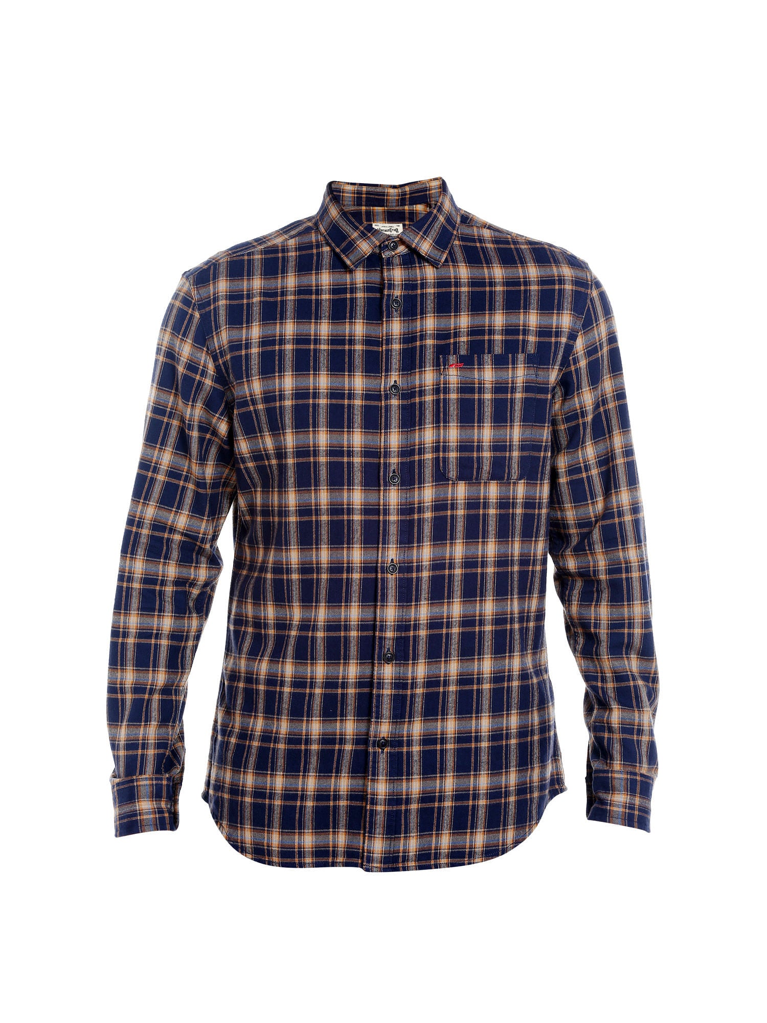 Blue Check Slim Fit Shirt