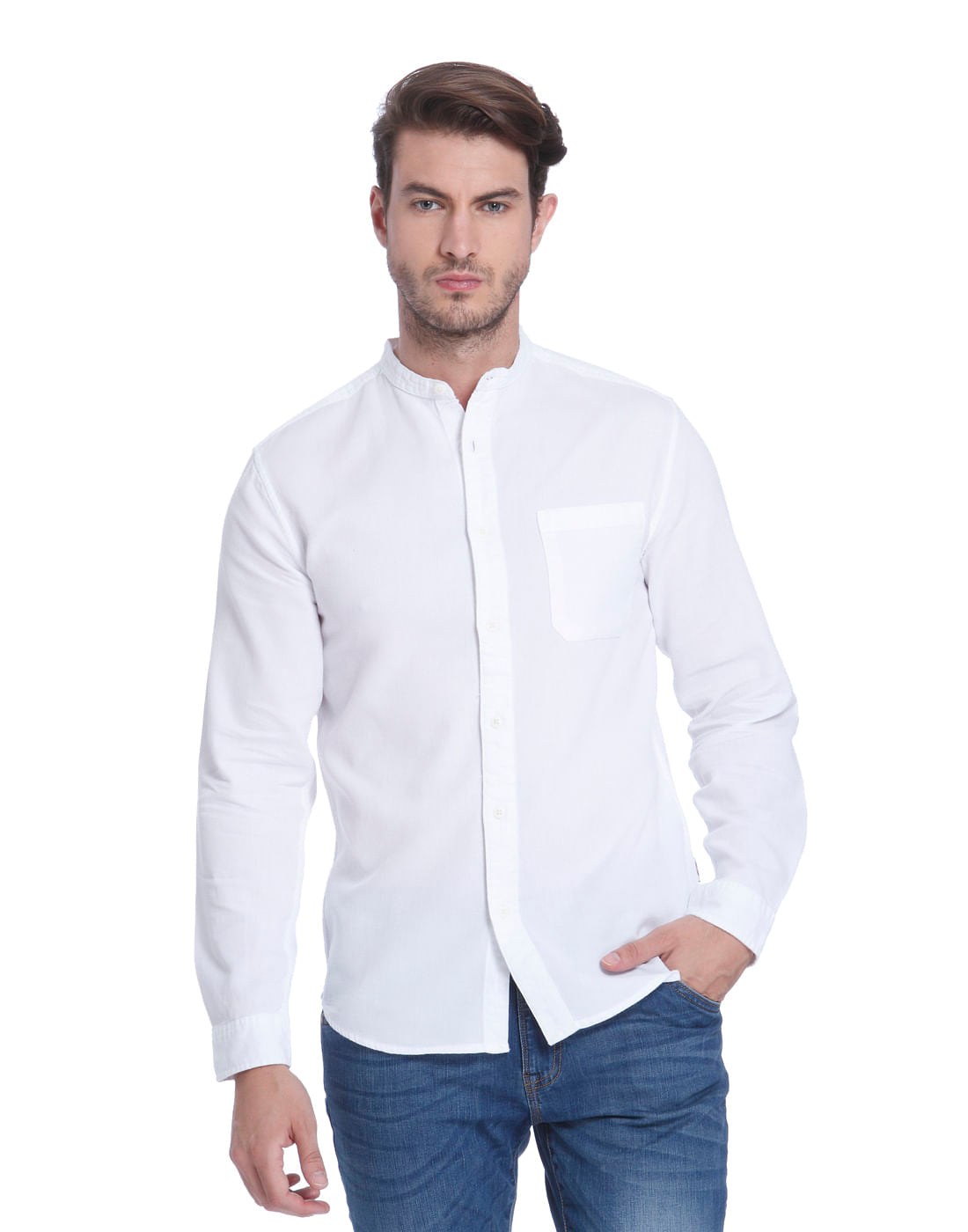 White Slim Fit Shirt - S