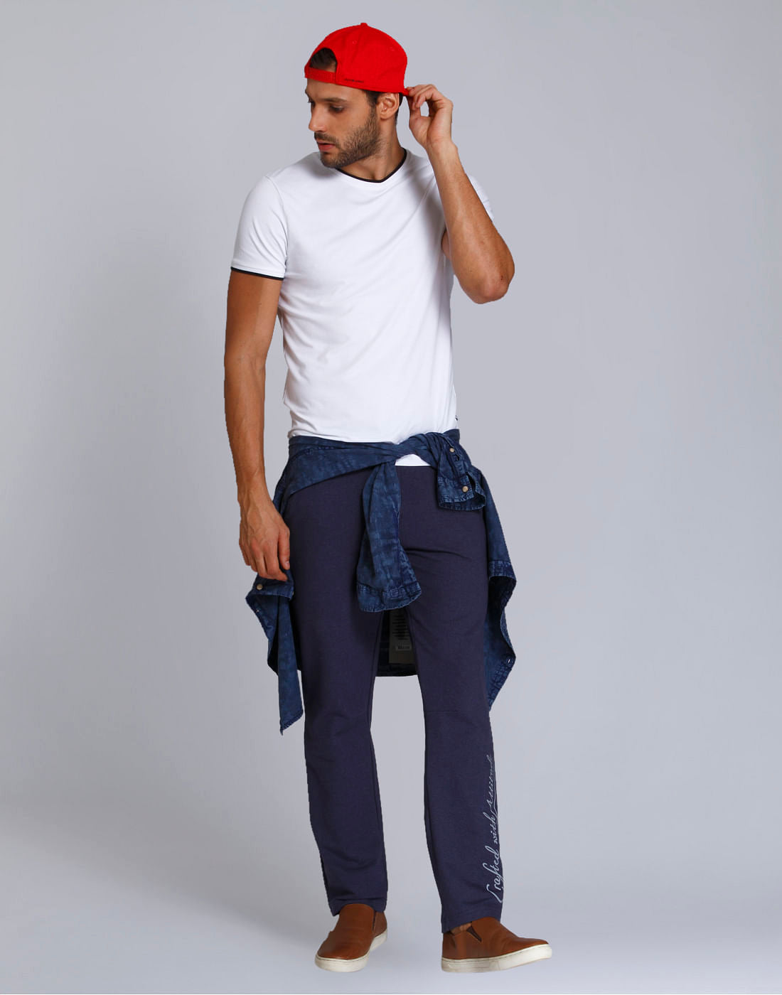 Blue Textured Slim Fit Shirt