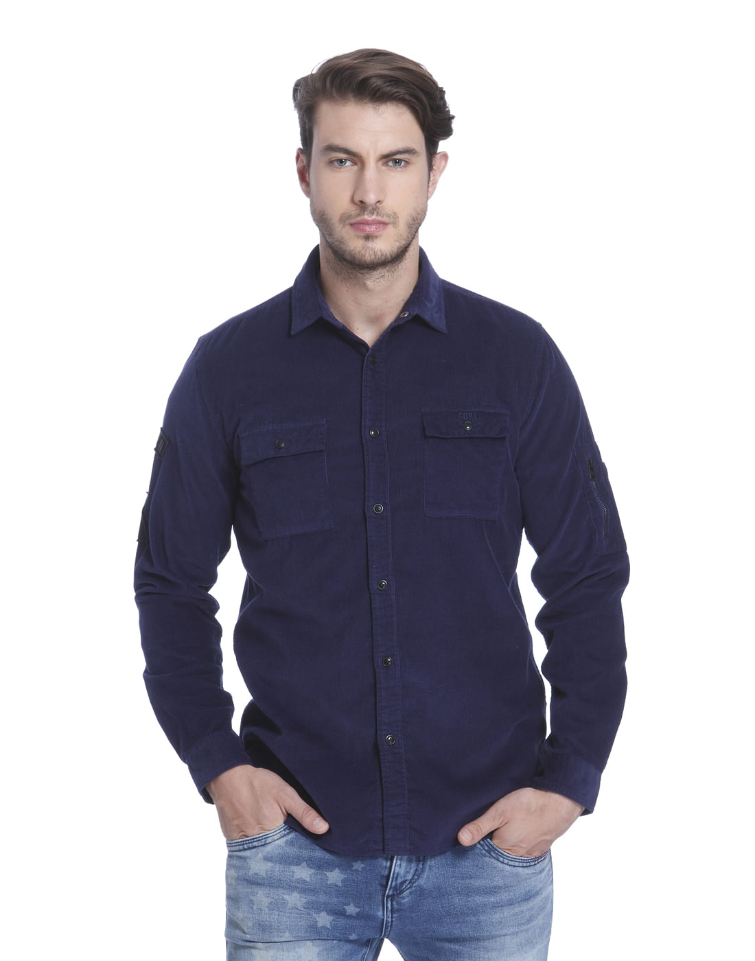 Blue Corduroy Shirt - S