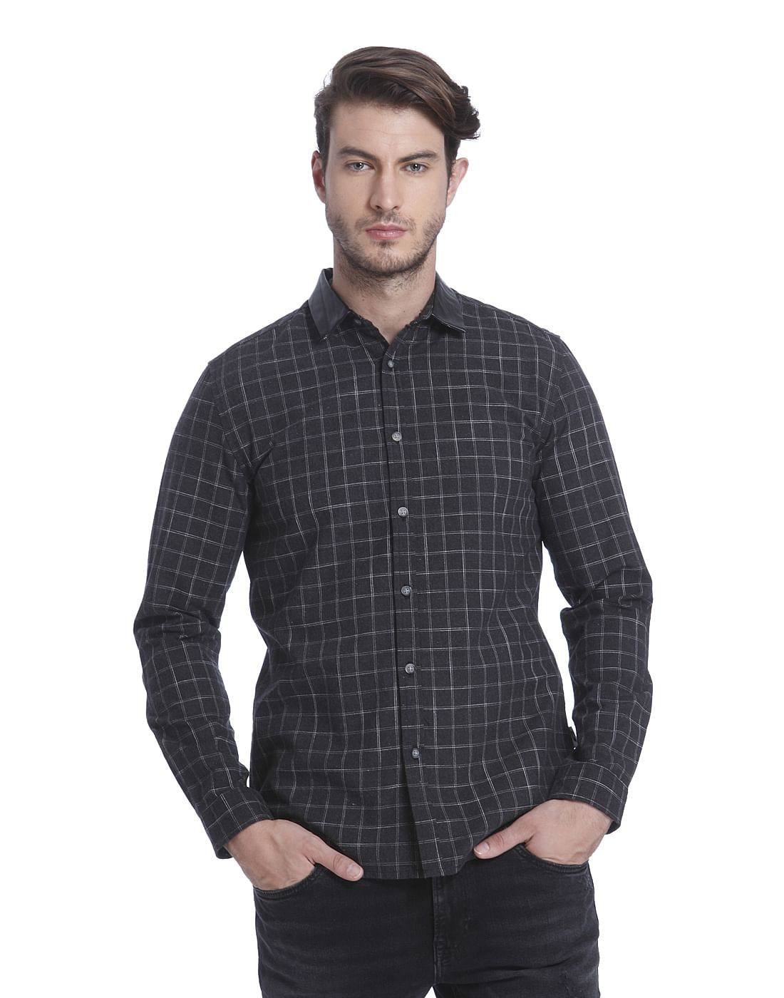 Dark Grey Check Shirt