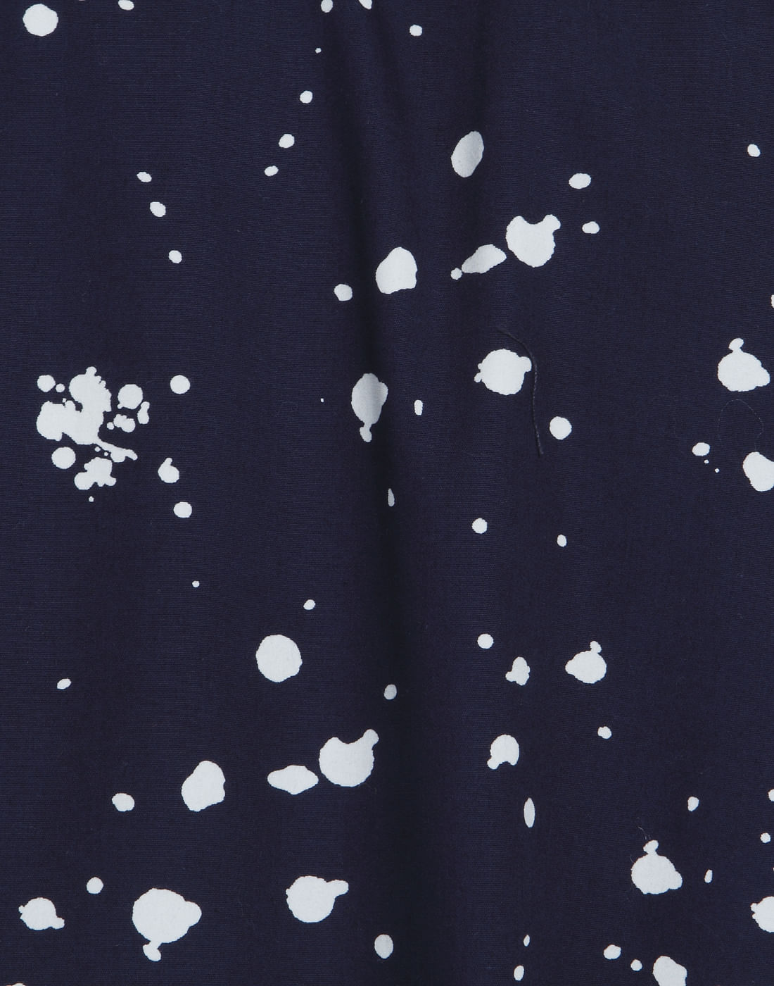 Dark Blue Abstract Print Slim Fit Shirt